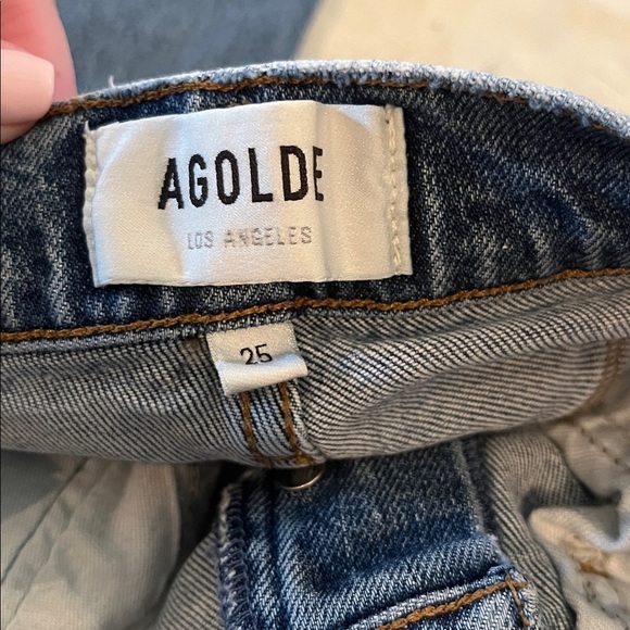 AGOLDE Riley High Rise Straight Crop in Transfer button fly | size 25 - Picture 7 of 11